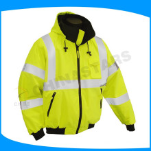 ansi class 2 or 3 reflective safety jacket with epaulets